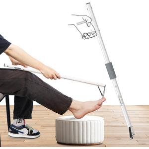 Long Handled Toenail Clippers4mm Large Opening/No Need to Bendingfor Seniors, Overweight, Disabled and Pregnant.(34" / White)