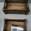 Farmhouse Wooden Nesting Crates Decorative Set of 3, Distressed Crate for Display Rustic Home Decor, Wood Crate Basket for Storage with Handles Living Room Outdoor Christmas