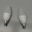 Lightinginside E12 Smart Light Bulbs 60W Equiv., Work with Alexa/Google Home/Smart Life, 500LM 6W RGBCW Candle Candelabra LED Light Bulbs, No Hub Required, 2.4G WiFi Bluetooth Bulb, ETL Listed, 2PCS (Multicolor)