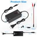 3V-12V 3A 36W Power Supply Adjustable DC 3V 5V 6V 9V 12V Variable Universal AC/DC Adapter with LED Display, 100V-240V AC to 3V-12V DC Converter 3000mA Max with 5.5x2.1/2.5mm Female to Alligator Clip