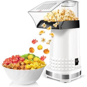 Popcorn Maker, 1200W Fast Hot Air Popper in 2 Minutes, Oil-Free Popcorn Popper, 4.5QT Large Capacity, Popcorn Machine for Home, Movie Nights, Family, Parties&World Cup, ETL Certified (White)