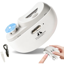 Electric Nail Clipper, Rechargeable Electric Nail Trimmer with LED Light, 2 in 1 Electric Nail File with Polisher and Nail Scraps Storage,Ultra-Quiet & Safe for Kids, Adults and Seniors