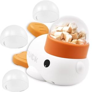 Dog Interactive Slow Food Feeder Educational Toys, Duck Shaped Automatic Feeder, Snack Dispenser, Promote Dog's Intellectual Development and Healthy Eating, Help Healthy Eating and Mental Training.