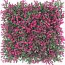 BCBLF 10x10Inch 12Pcs Grass Wall Panels, UV-Anti Boxwood Greenery Hedge, Odorless Artificial Fake Grass Backdrop Indoor Outdoor Privacy, Birthday Wedding Decor, 8.3 SQ FT, Peanut Leaf - Fuchsia