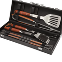 Cuisinart 10-Piece Premium Grilling Set, Grill Accessories Stainless Steel BBQ Tools, Storage Tote for Spatula, Tongs, Grill Brush, and More, Perfect for BBQ, Cookouts, Camping, Tailgates