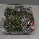 Dushle 6FT Christmas Garland with Lights Battery Operated Lighted Christmas Garland with Pine Cones Red Beries, Twinkle Snowflake& Tree Mixed LED Lights Mantle Xmas Christmas Decoration Indoor Outdoor