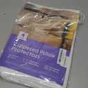 Ultra Soft Pillow Protectors with Zipper Standard Size - Set of 4 Breathable Pillow Covers - 100% Protection Against Stains, Dust & Dirt - Machine Washable (White)