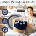 VitalCozy 100 Pcs Spandex Chair Sashes with Square Buckle Slider Stretch Chair Cover Band Universal Elastic Ties Straps Bows for Wedding Banquet Event Party Decoration(Navy Blue)