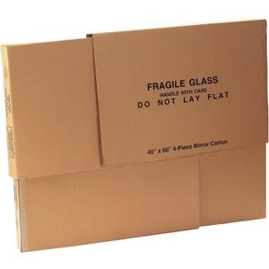 BOX USA Moving Box 40"L x 3 1/2"W x 60"H, 1-Pack TV Sized Corrugated Cardboard Box for Shipping, Mailing, Packing, Packaging and Storage