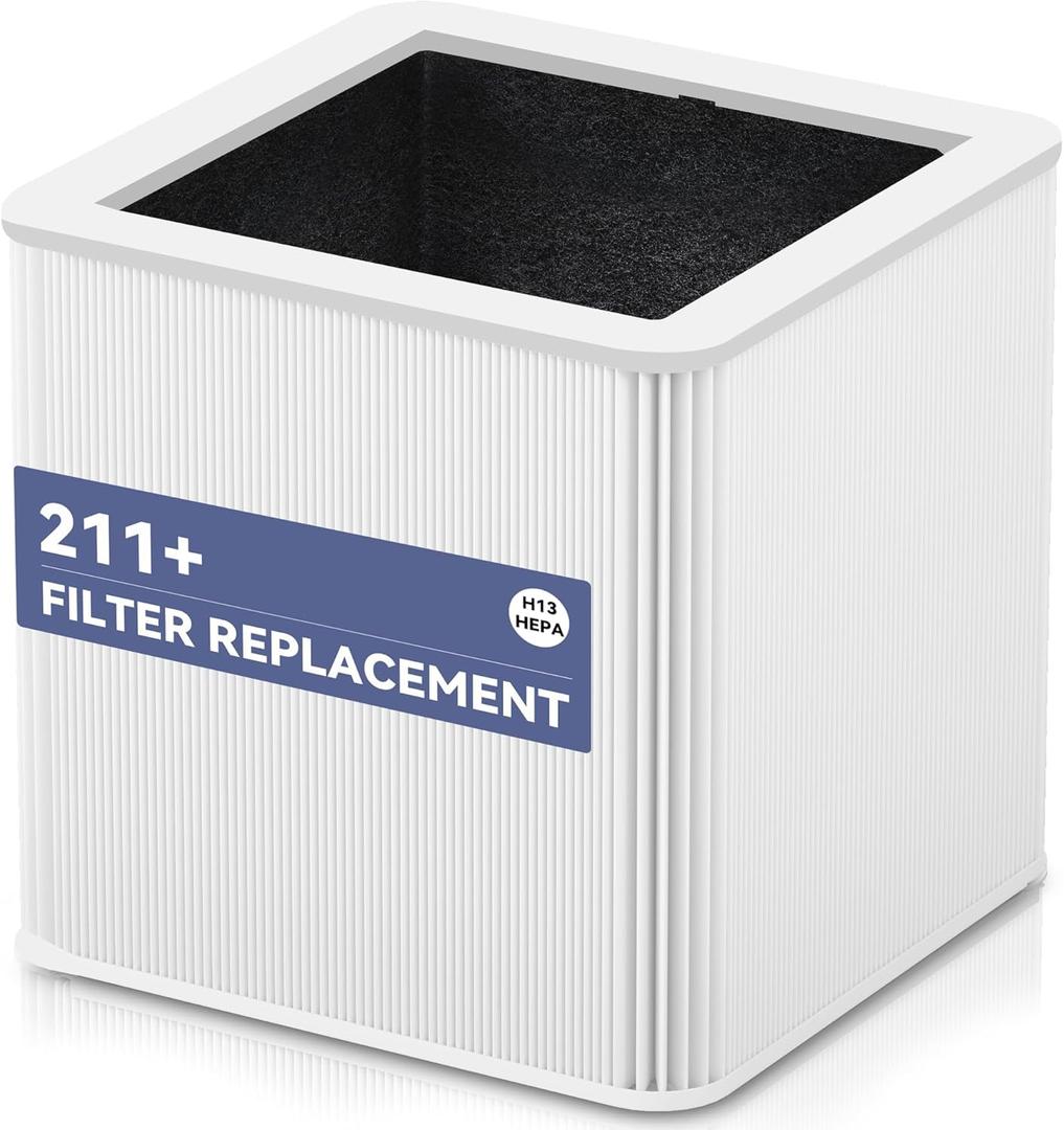 1 Pack 211+AUTO Replacement Filter Compatible with Blue Pure 211+ Air Purifier,2-in-1 H13 True Filter with Activated Carbon Filter