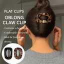 French Flat Hair Clips, Large Flat Hair Claw Clips For Women Thick/Thin Hair, Simple And Elegant, Comfortable And Versatile Hairpins (Style-D)