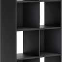 Signature Design by Ashley Langdrew Cube Storage Organizer, Eight‑Cube Matte Black Shelving for Closet Shelves and Storage Solutions, Engineered Wood, 23.74" x 47", 24"W x 12"D x 48"H