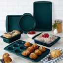 Chicago Metallic Everyday Nonstick 9-Inch Round Cake Pan, Emerald Green, Durable Carbon Steel for Perfect Baking