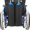 Dual Oxygen Tank Holder for Wheelchairs, Oxygen Cylinder Bag with Adjustable Straps, Easy to Clean Portable Cylinder Bag Fits Standard Wheelchair Sizes M2, M4, M6, M9, C, D, E