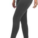 Gym People Workout Leggings for Women No Front Seam High Waisted with Pockets Print Tummy Control Yoga Activewear (Gray, M)