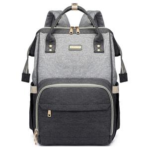 GAIVP Diaper Bag Backpack for Women, Baby Bags for Girls,Diaper Bag with Changing Pad, and Insulated Pockets (Dark Grey +Light Grey)