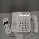 VTech SN5147 Amplified Corded/Cordless Senior Phone with Answering Machine, Big Buttons, 90dB Extra-Loud Visual Ringer, 50dB Audio Assist, Call Blocker, White