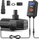 hygger 24V DC Adjustable Aquarium Water Pump & Wavemaker,30dB Quiet Return Pump,10-Speed Flow Control, Dry Run Anti-Block Protection for Freshwater Saltwater Ponds Fountains (92W,3170GPH/12000LPH)