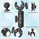 Super Double Clamp Mount Umbrella Camera Pole Clamp Holder,360 Magic Socket Arm Ball Head for Umbrella Chair Clip, Photo Studio Light Stand,Photo Boom Stand,Cross Bar,Stroller,Flag Holder Mount