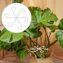 2 x 4pcs Plastic Plant Stem Holders, Climbing Houseplant Stem Supports Flower Plant Stakes Trellis Stem Hook Plants Climbing Rack Plant Growth Accessories for Indoor Home Garden (Transparent)