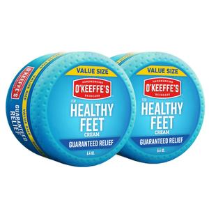 O'Keeffe's for Healthy Feet Foot Cream - 6.4 oz Jar (2 Pack) - Guaranteed Relief for Extremely Cracked, Dry Feet, Repairing Skincare, Instantly Boosts and Retains Moisture Levels
