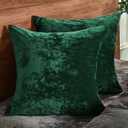 PHF Truly Velvet Euro Sham, 26"x 26",No Insert, 2 Pack Color Gradient Euro Throw Pillow Covers, Ultra Soft Cozy Pillow Covers for Home Decorative, No Shedding, No Pilling, Green