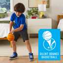 EastPoint Over-the-Door Indoor Basketball Hoop Set - Black 18 x 12 in Backboard - Quiet Foam Ball for Indoor Basketball Game - Easy No-Drill Setup for Over-the-Door Goal - Compact Mini Hoop for Rooms