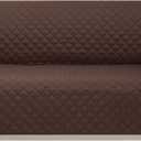 Luxshare Home Reversible Oversized Sofa Covers Couch Cover Furniture Protector for Dogs Elastic Straps Water Resistant(XLSofa,Chocolate/Beige)