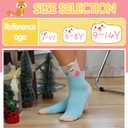Unicorn Socks Gifts for Girls kids Cute Animal Fun Crew Fashion Funny Novelty Soft Cotton Socks 6 Pairs (3-5T)