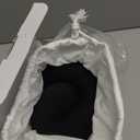 jiaao Travel Pillow Memory Foam Neck Pillow for Airplanes with Adjustable Neck Support, Includes Eye Mask, Earplugs & Storage Bag - Perfect for Flights, Road Trips, and Trains (Black)