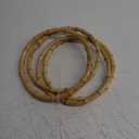PATIKIL 8 Inch Bamboo Purse Handles, 4 Pcs Round Replacement Handmade Rings for Tote Bag Purse Making Decorations, Wood