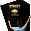 10 Pcs Black Poster Board 22" x 28" Paper Bulk, ROOKEA Vision Poster Boards for School Arts Craft Projects Presentations Drawing Scrapbooking Blank Graphic Display
