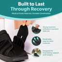 BraceAbility Closed Toe Medical Walking Shoe - Lightweight Broken Toe Cast Boot, Fractured Foot Brace for Metatarsal Stress Fracture, Post-op Bunion, Hammertoe Surgery Recovery - For Men or Women (M)