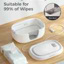 Momcozy Baby Wipe Warmer, Innovative Spring Design, Large Capacity Wipes Dispenser for 60-80pcs, Fast & Even Heating, 4 Modes of Temperature Heating Control, Diaper Wipe Warmer with Night Light, Grey