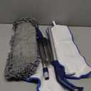 Mops for Floor Cleaning Wet Spray Mop with 14 oz Refillable Bottle and 3 Washable Microfiber Pads Home or Commercial Use Dry Wet Flat Mop for Hardwood Laminate Wood Ceramic (02-navy Blue)