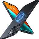 TORRAS Magnetic Slim Fit for iPhone 15 Case,Compatible with MagSafe,Ultra Thin Case Case,Matte Hard PC Velvety Touch & AntiScratch Protective Cover Phone Case,Black,6.1 inch