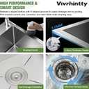 30-inch Single Bowl Workstation Kitchen Sink, Drop-in/Top-Mount Stainless Steel with Nano Coating & Basket Strainer, 30"x18"x9"
