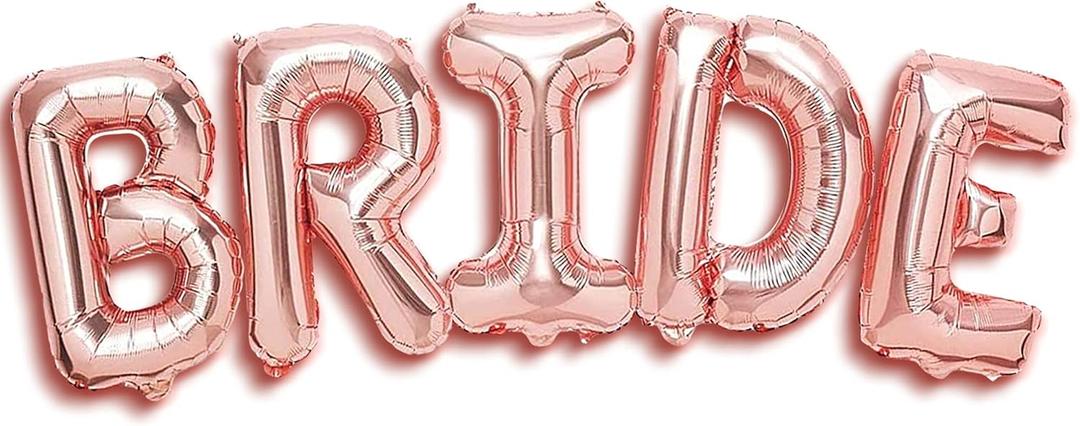 KatchOn, Giant Bride Balloons Rose Gold - 40 Inch | Bachelorette Party Decorations | Rose Gold Bride Balloons for Bridal Shower Decorations | bride balloons Bachelorette Party