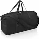 Carry on luaggage 22x14x9 Airlines Approved, Foldable Travel Duffel Bags Weekender Overnight Carry on Duffel Luggage Gym Duffle Bag with Wet Pocket & Shoe Compartment for Women Men(Black, 40L)