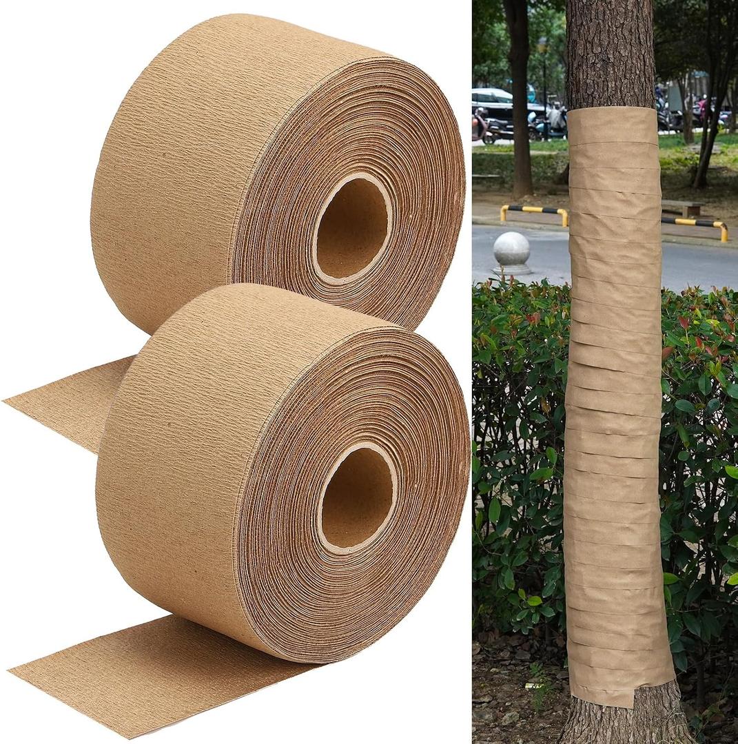 328Ft Tree Protector Paper Wraps Tree Wrap for Winter Resistant Tree Bark Repair Wrap Outdoor Use Tree Trunk Bandage Protect Against Frost Insects Keeping Warm and Moisturizing