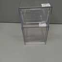 STORi Audrey Stackable Clear Bin Plastic Organizer Drawers | 2 Piece Set | Organize Cosmetics and Beauty Supplies on a Vanity | Made in USA