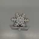 Red Co. 5" Decorative Cast Iron Stocking Holder with Hook in Old White Finish Snowflake