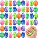 Sotiff 48 Pcs Easter Eggs Stress Balls Squeeze Easter Eggs Toy Bulk Slow Rising Stress Relief Fidget Toy for Easters Egg Hunt Basket Stuffers Fillers Party Favor Gifts 
(Classical)