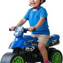 Waddle Kids Motorcycle Balance Bike - Toddler Ride on Toys w/Sounds, Wide Wheel Base, Rubber Coated Wheels, Foot to Floor Toddler Car Up to 44 Lbs, Motorbike for Kids Ages 18 Months to 3 Yrs, Blue (Large)