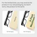 Gaoye 2.5 Professional Reading Glasses for All Day - Computer Readers with Blue Light Protection - Value Pack, B1-5 Pack Light Black