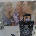 Pyle Portable Bluetooth PA Speaker - 580W 8 Rechargeable Outdoor BT Karaoke Audio System - TWS, Disco Party Lights, LED Display, FM/AUX/MP3/USB/SD, 6.5mm in, Trolley, Wheels - Wireless Mic, Remote (New Black)
