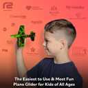 Stocking Stuffer Gifts For Boys&Girls: Foam Airplane Toy Glider Plane Styrofoam Airplanes for Kids. Launcher Air Planes Outdoor Army Toys. Military Gliders Game & Stocking Stuffers for All Ages