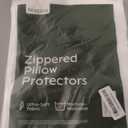 Set of 4 Pillow Protectors with Zipper Queen Size - 100% Resistant to Stains, Dust & Dirt - Washable Covers for Increased Pillow Lifespan