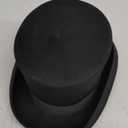 Wool Felt Top Hat Victorian Mad Hatter 6" Magic Hat Gentlemen Performing Jazz Caps Rock Hat for Men Women Gift (Small, Black)