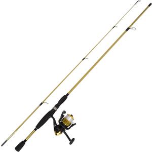 Fiberglass Fishing Pole - Strike Series 78-Inch Collapsible Rod and Spinning Reel Combo, EVA Handle, Pre-Spooled Reel, Fishing Gear for Catching Walleye, Bass, Trout, and More by Wakeman, 6.5 feet